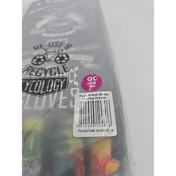 NWT Cycology Cycling Rock N Roll Winter Cycling Gloves DC/AC Rage Against Skull - Picture 5 of 10